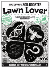 Load image into Gallery viewer, Black drawing on white background label for lawn lover