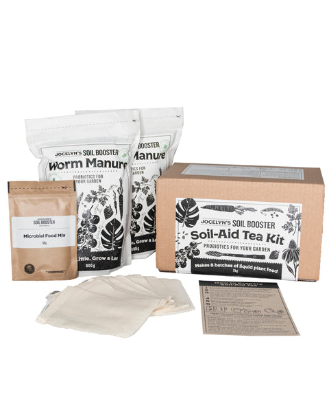 Reduce Plant Stress with Jocelyn's Soil Booster Soil-Aid Tea Kit