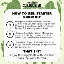 Load image into Gallery viewer, Starter Grow Kit - Worm Manure, Potting Soil &amp; Woodchips - Indoor/Outdoor Plants

