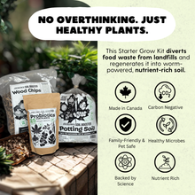 Load image into Gallery viewer, Starter Grow Kit - Worm Manure, Potting Soil &amp; Woodchips - Indoor/Outdoor Plants
