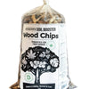 A bag of wood chips mulch